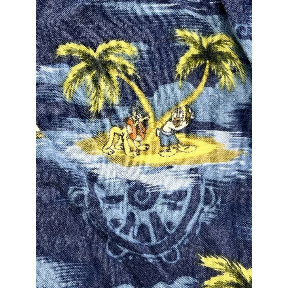 Vintage Walt Disney World Hawaiian Shirt‎ Size XL Blue Mickey Mouse